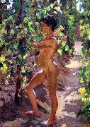 Carleton E.Watkins Study for Boys picking grapes at Capri oil painting reproduction